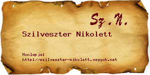 Szilveszter Nikolett névjegykártya